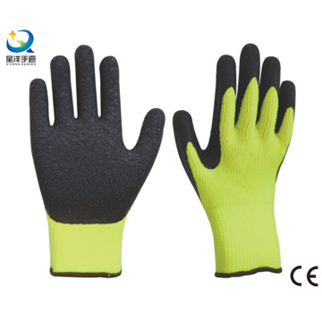 Algodão Shell Latex Palm Coated Crinkle Finish Work Gloves